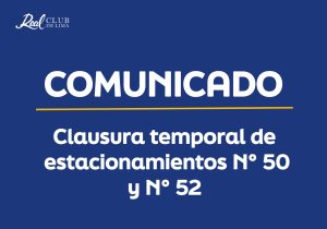 Comunicado – Clausura Temporal de estacionamiento