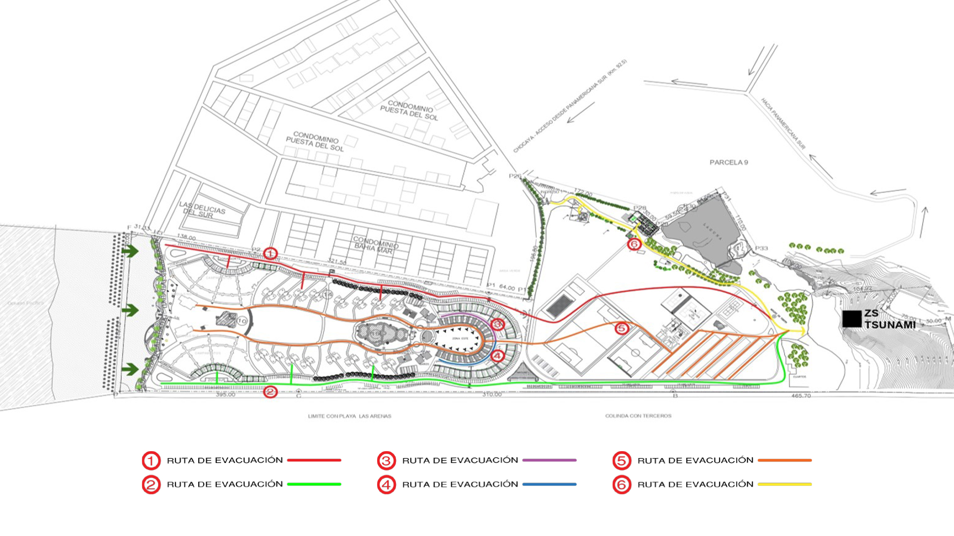 Mapa de evacuación tsunami
