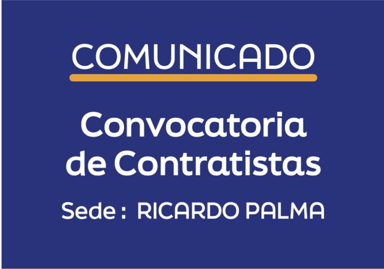 Convocatoria – Ricardo Palma