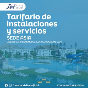 Tarifario de Instalaciones y servicios