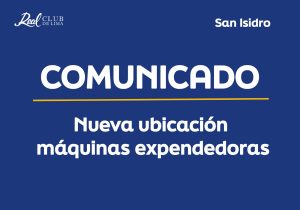Comunicado – Ubicación máquinas expendedoras
