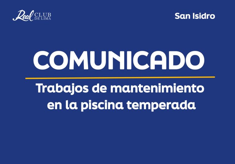 Comunicado – Trabajos de Mantenimiento en la piscina temperada