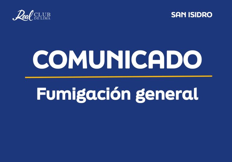 Comunicado – Fumigación General