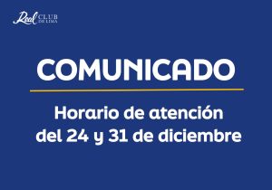 Comunicado – Horario de atención del 24 y 31 de diciembre
