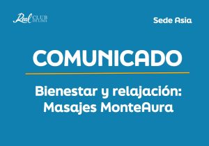 Comunicado – Bienestar y relajación : Masajes MonteAura