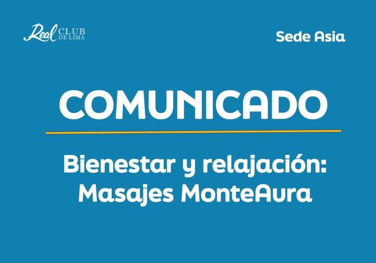 Comunicado – Bienestar y relajación : Masajes MonteAura