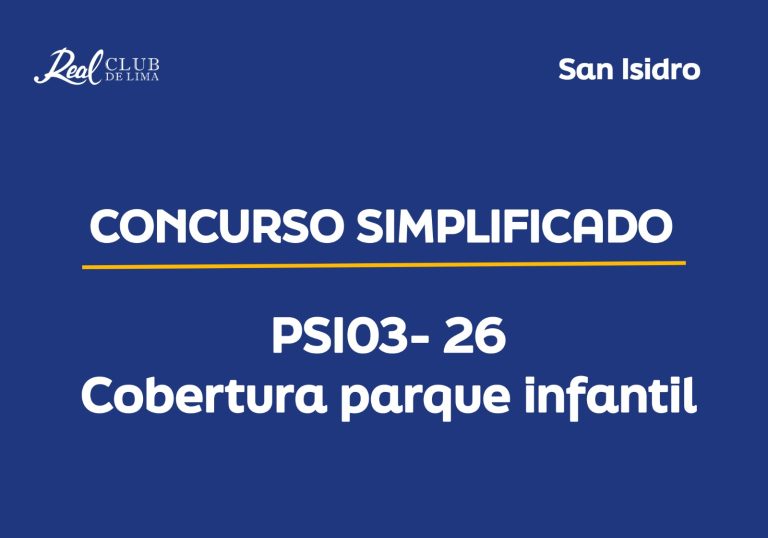 Concurso Simplificado – PSI03-26 Cobertura Parque Infantil