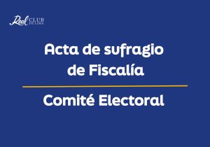 Acta de Sufragio de Fiscalia – Comité Electoral