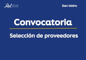 Convocatoria – Selección de proveedores