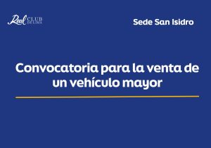 Convocatoria para la venta de un vehiculo mayor