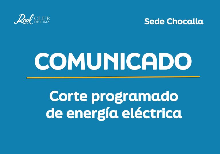 Comunicado : Corte programado de energia eléctrica