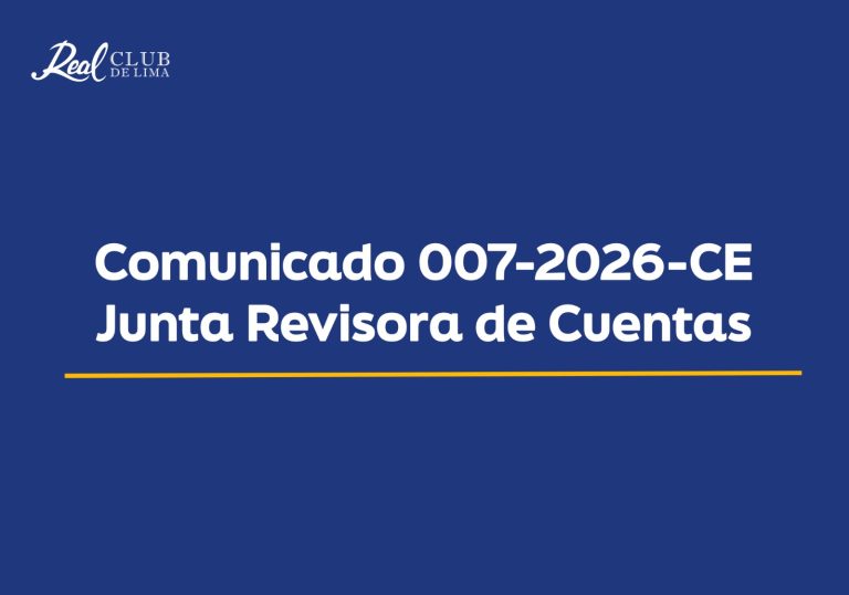 COMUNICADO 007-2026-CE JUNTA REVISORA DE CUENTAS