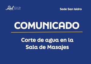Corte de agua – Sala de Masajes