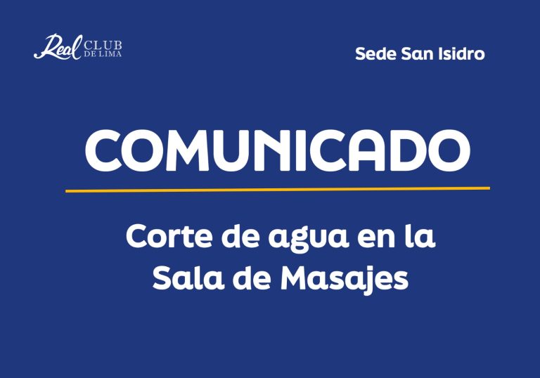 Corte de agua – Sala de Masajes